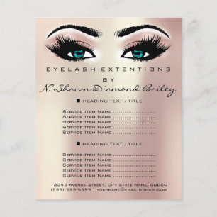 Makeup Artist Beauty Salon Lashes Roos Blue Eyes Flyer