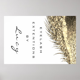 Makeup Artist Beauty Salon Lashes White Glam Poster
