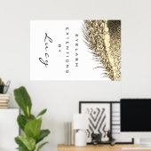 Makeup Artist Beauty Salon Lashes White Glam Poster (Thuiskantoor)