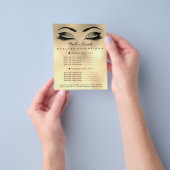 Makeup Artist Beauty Salon Price List Flyer Browns (Hand)