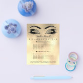 Makeup Artist Beauty Salon Price List Flyer Browns (Enkel)