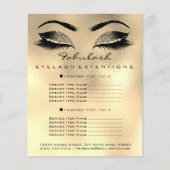 Makeup Artist Beauty Salon Price List Flyer Browns (Voorkant)