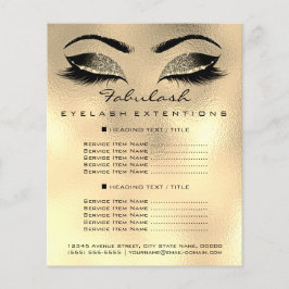 Makeup Artist Beauty Salon Price List Flyer Browns