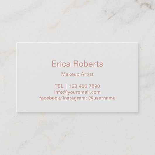 Makeup Artist Beauty Salon Roos Gold Drivers Visitekaartje (Achterkant)