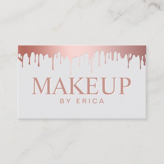 Makeup Artist Beauty Salon Roos Gold Drivers Visitekaartje (Voorkant)