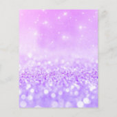 Makeup Artist Beauty Salon Silver Glitter Lavanda3 Flyer (Achterkant)