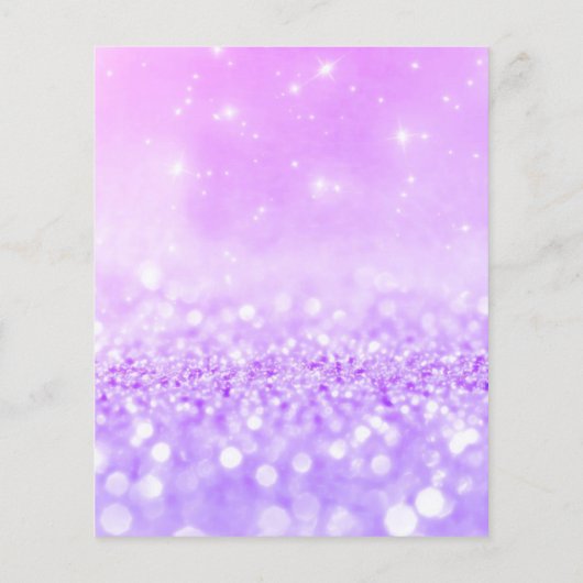 Makeup Artist Beauty Salon Silver Glitter Lavanda3 Flyer (Achterkant)