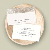 Makeup Artist Beauty Salon Silver Sequin Visitekaartje