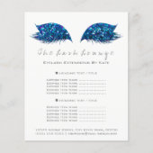 Makeup Artist Beauty Salon White Flyer Blue Navy (Voorkant)