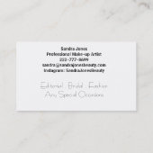 Makeup Artist, Beauty, Skincare Visitekaartje (Achterkant)