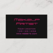 Makeup Artist Beauty Visitekaartje (Achterkant)