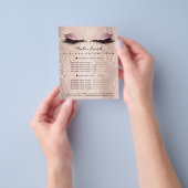 Makeup Artist Beauty Wellness Flyer Roze Damask (Hand)