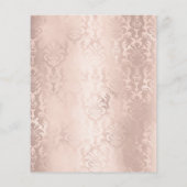 Makeup Artist Beauty Wellness Flyer Roze Damask (Achterkant)
