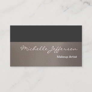 Makeup Artist Beige Grey Background Visitekaartje
