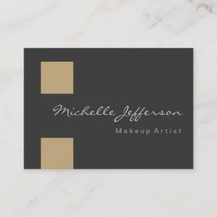 Makeup Artist Beige Grey Chubby Visitekaartje
