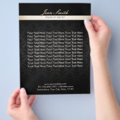 Makeup Artist Black Damask Beauty Salon Brochures (Hand)