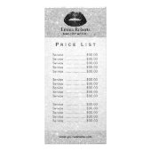 Makeup Artist Black Glitter Lips Silver Price List Reclamekaart (Voorkant)