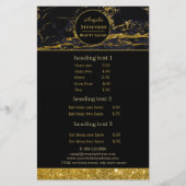 Makeup Artist Black Gold Marble flyer (Voorkant)