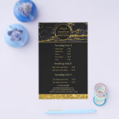 Makeup Artist Black Gold Marble flyer (Enkel)