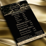 Makeup Artist Black Gold Marble flyer<br><div class="desc">Maak een kunstenaar met een zwarte goudmarmer,  perfect voor make-up kunstenaars,  haarstylists,  cosmetologen en nog veel meer!</div>