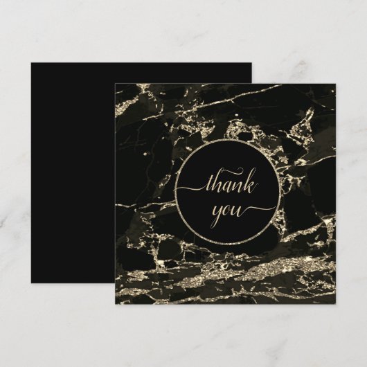 Makeup Artist Black Gold Marble Kaart (Voorkant / Achterkant)