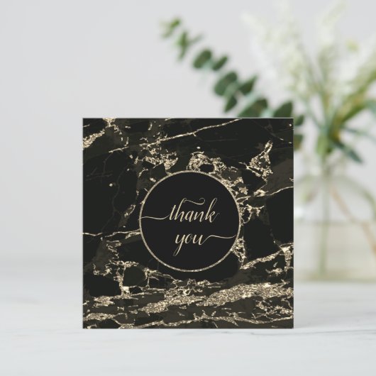 Makeup Artist Black Gold Marble Kaart (Staand voorkant)