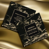 Makeup Artist Black Gold Marble Visitekaartje