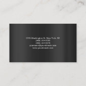 Makeup Artist Black Gray Oranje Calligrafie Visitekaartje (Achterkant)