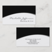 Makeup Artist Black Grey Pattern Visitekaartje (Voorkant / Achterkant)