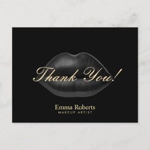 Makeup Artist Black Lips Beauty Salon Hartelijk da Briefkaart