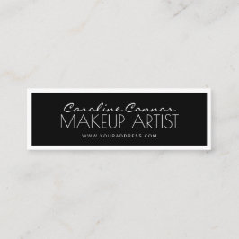 Makeup Artist Black & White Boundcard Mini Visitekaartje