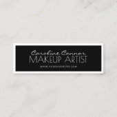 Makeup Artist Black & White Boundcard Mini Visitekaartje (Voorkant)