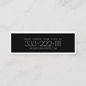 Makeup Artist Black & White Boundcard Mini Visitekaartje (Achterkant)