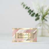 Makeup Artist Blogger Influencer Roos Gold omgeven Visitekaartje (Staand voorkant)