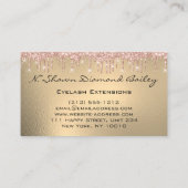 Makeup Artist Blue Eyelash Roos Gold Visitekaartje (Achterkant)