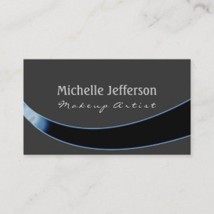 Makeup Artist Blue Grey Pattern Visitekaartje