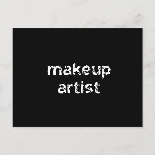 Makeup Artist Briefkaart (Voorkant)