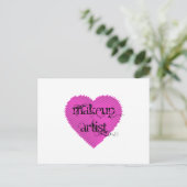 Makeup Artist Briefkaart (Staand voorkant)