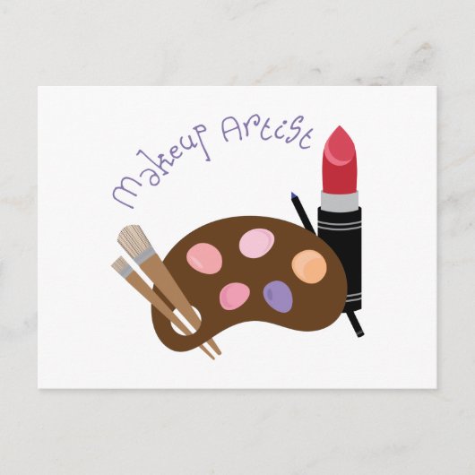 Makeup Artist Briefkaart (Voorkant)