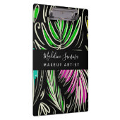Makeup Artist Bright Oerwoud Doodles Black Klembord (Rechts)