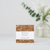 Makeup Artist Bronze Sparkle Glam Vierkante Visitekaartje (Staand voorkant)
