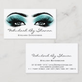 Makeup Artist Brow Eyelash Blauwgroen Visitekaartje (Voorkant / Achterkant)