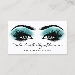 Makeup Artist Brow Eyelash Blauwgroen Visitekaartje