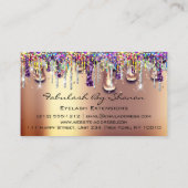 Makeup Artist Brow Eyelash Gold Drivers Confetti Visitekaartje (Achterkant)