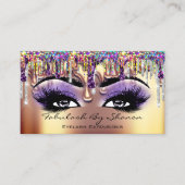 Makeup Artist Brow Eyelash Gold Drivers Holograaf Visitekaartje (Voorkant)