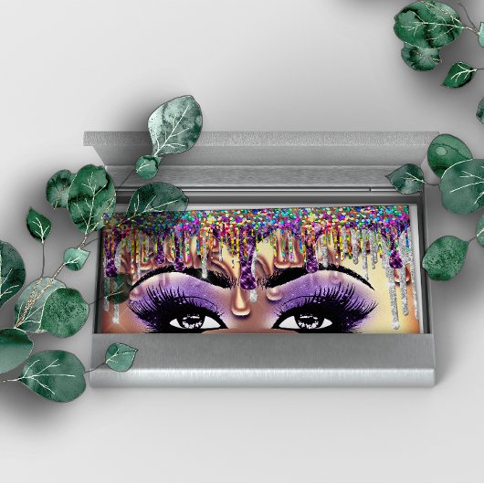 Makeup Artist Brow Eyelash Gold Drivers Holograaf Visitekaartje