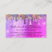 Makeup Artist Brow Eyelash Pink Drivers Holograaf Visitekaartje (Achterkant)