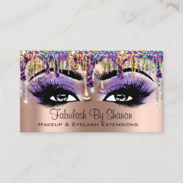 Makeup Artist Brow Paarse Holograaf Drift Lashes Visitekaartje