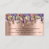 Makeup Artist Brow Paarse Holograaf Visitekaartje (Achterkant)