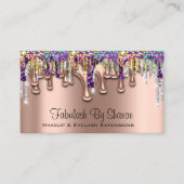 Makeup Artist Brow Paarse Holograaf Visitekaartje (Voorkant)